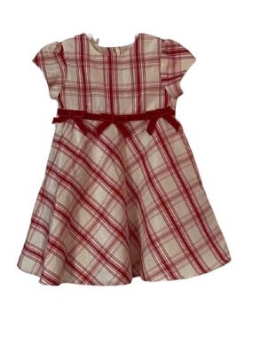 George Girls Red and White Plaid Dress. size 4T